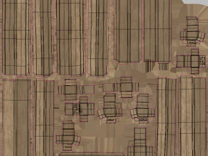 Wooden Pallet T2 3D Model
