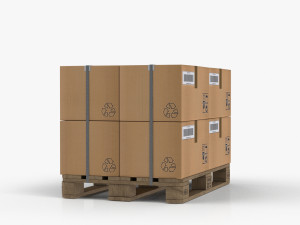 Pallet with Boxes Modèle 3D