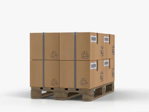 Pallet with Boxes 3D Model