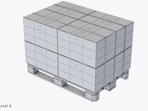 Pallet with Boxes 3D Model