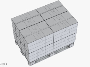 Pallet with Boxes Modèle 3D