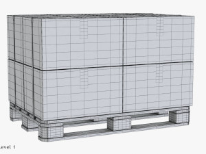 Pallet with Boxes Modèle 3D