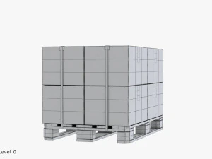 Pallet with Boxes 3D Model