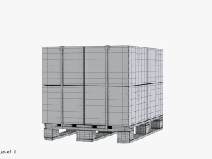 Pallet with Boxes Modèle 3D
