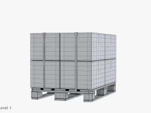 Pallet with Boxes 3D Model