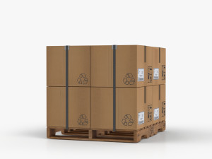 Pallet with Boxes T2 3D Model