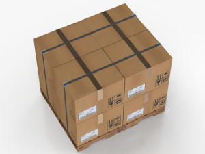 Pallet with Boxes T2 Model 3D