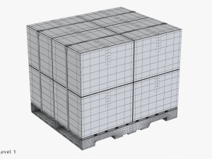 Pallet with Boxes T2 Model 3D
