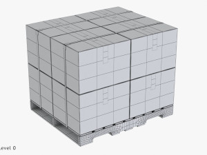 Pallet with Boxes T2 Model 3D