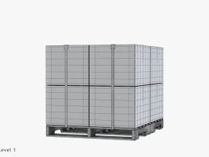 带盒子的托盘 T2 3D 模型