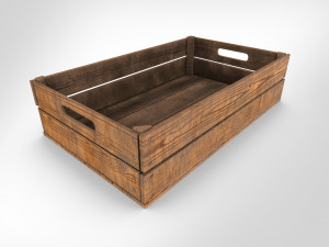 Wooden Crate T4 Model 3D