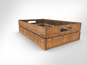 Wooden Crate T4 Model 3D