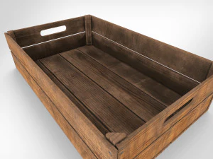 Wooden Crate T4 3D Model