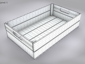 Wooden Crate T4 Model 3D