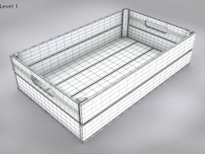 Wooden Crate T4 3D Model