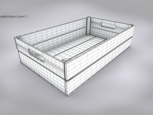Wooden Crate T4 Model 3D