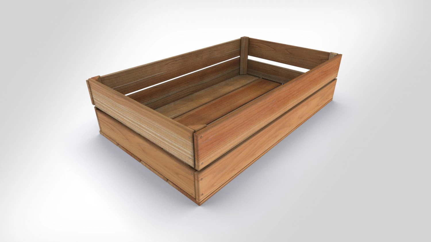 Wooden Crate T5 3D Model .c4d .max .obj .3ds .fbx .stl .blend