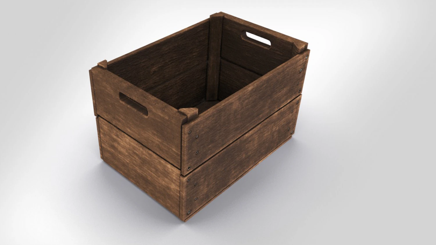 Antic Wooden Crate T6 3D Model .c4d .max .obj .3ds .fbx .stl .blend