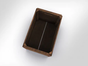 Antic Wooden Crate T6 3D Model