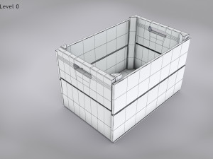 Antic Wooden Crate T6 3D Модель