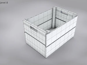 Antic Wooden Crate T6 3D Model