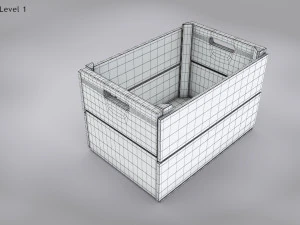 Antic Wooden Crate T6 3D Model