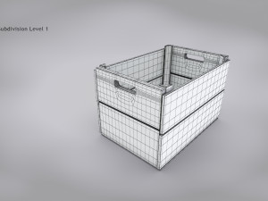 Antic Wooden Crate T6 3D Модель