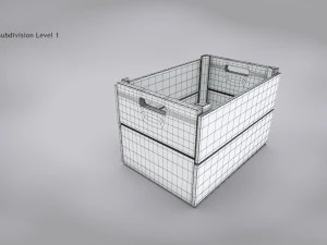 Antic Wooden Crate T6 3D Model