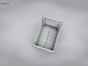 Antic Wooden Crate T6 3D Модель