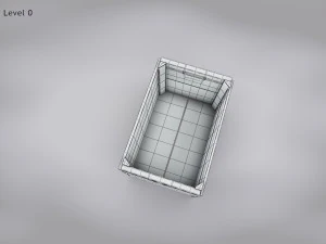 Antic Wooden Crate T6 3D Model