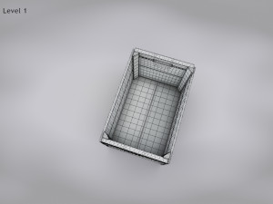 Antic Wooden Crate T6 3D Модель