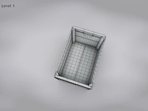 Antic Wooden Crate T6 3D Model