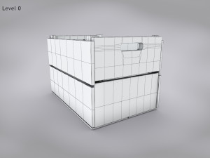 Antic Wooden Crate T6 3D Модель