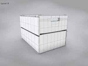 Antic Wooden Crate T6 3D Model