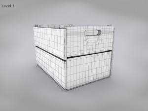 Antic Wooden Crate T6 3D Модель