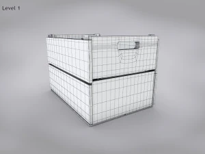 Antic Wooden Crate T6 3D Model