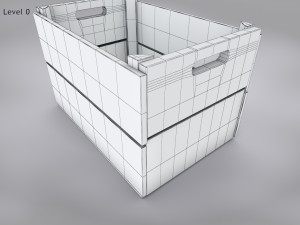 Antic Wooden Crate T6 3D Модель