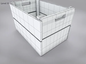 Antic Wooden Crate T6 3D Model