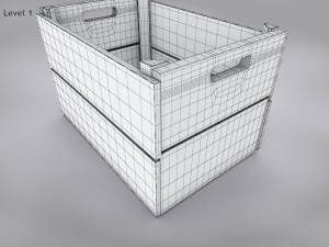 Antic Wooden Crate T6 3D Модель