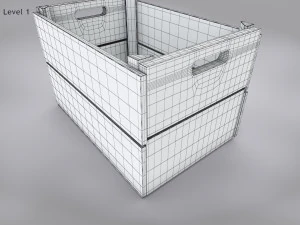 Antic Wooden Crate T6 3D Model
