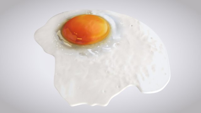 Fried Egg Modello 3D .c4d .max .obj .3ds .fbx .stl .blend 