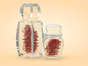 Crystal Bottle with saffron 3D Model