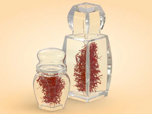Crystal Bottle with saffron 3D Model