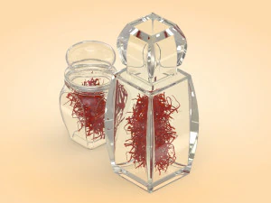 Crystal Bottle with saffron 3D Model