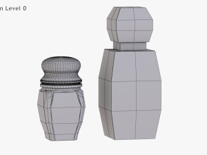 Crystal Bottle with saffron Modello 3D