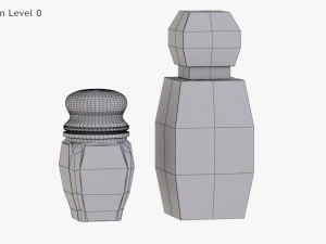 Crystal Bottle with saffron 3D Model