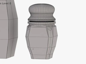 Crystal Bottle with saffron 3D Model