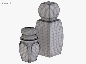 Crystal Bottle with saffron Modello 3D