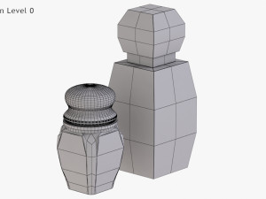 Crystal Bottle with saffron Modello 3D