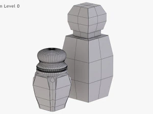 Crystal Bottle with saffron 3D Model